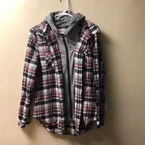 Women’s Button-up/Zipper Hooded Flannel